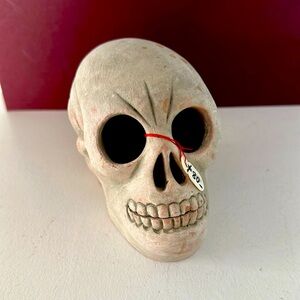 Handmade Ceramic Skull Decor
